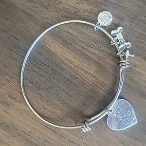 I Love My Dog Charm Bangle Bracelet